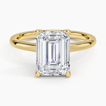 Fleur Solitaire Ring Yellow Gold 18k Emerald Engagement Ring