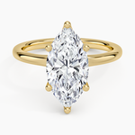 Fleur Solitaire Ring Yellow Gold 18k Marquise Engagement Ring