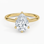 Fleur Solitaire Ring Yellow Gold 18k Pear Engagement Ring