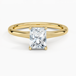Fleur Solitaire Ring Yellow Gold 18k Radiant Engagement Ring