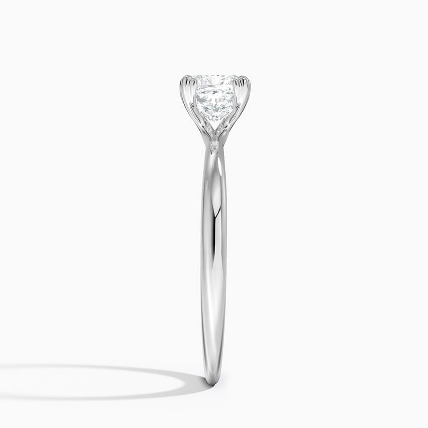 Freesia Triple-Prong Solitaire Ring Platinum Cushion Engagement Ring