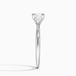 Freesia Triple-Prong Solitaire Ring Platinum Cushion Engagement Ring