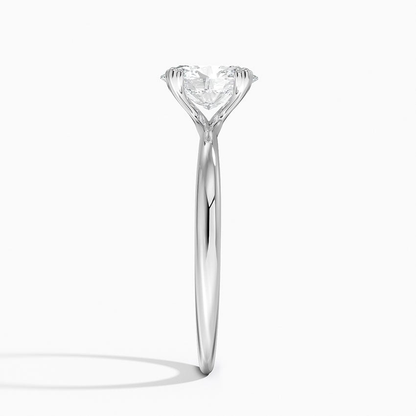 Freesia Triple-Prong Solitaire Ring Platinum Oval Engagement Ring