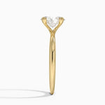 Freesia Triple-Prong Solitaire Ring Yellow Gold 18k Oval Engagement Ring