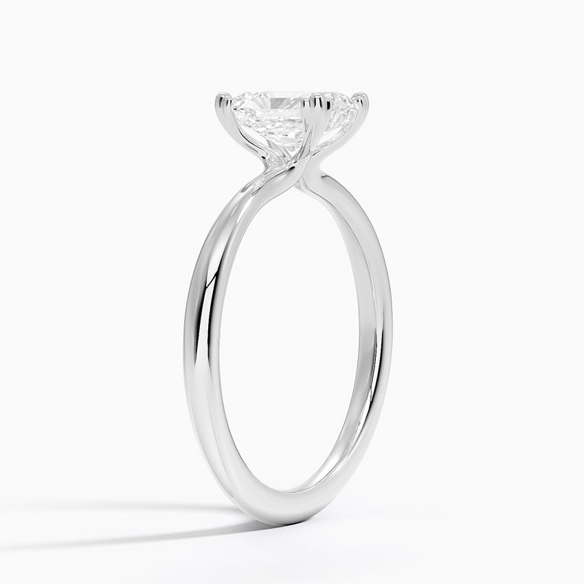 Freesia Triple-Prong Solitaire Ring Platinum Radiant Engagement Ring