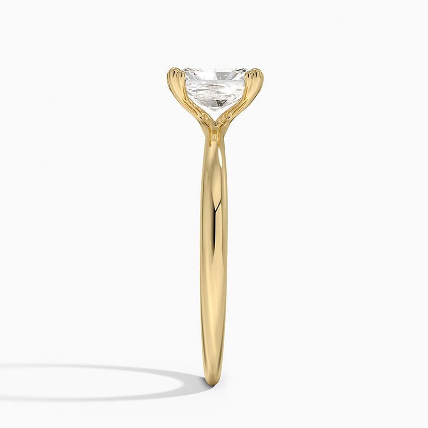 Freesia Triple-Prong Solitaire Ring Yellow Gold 18k Radiant Engagement Ring