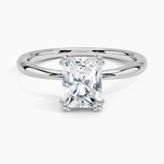 Freesia Triple-Prong Solitaire Ring Platinum Radiant Engagement Ring