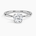 Freesia Triple-Prong Solitaire Ring Platinum Round Engagement Ring