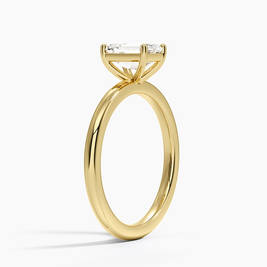 Sydney Perfect Fit 2mm Solitaire Ring Yellow Gold 18k Emerald Engagement Ring