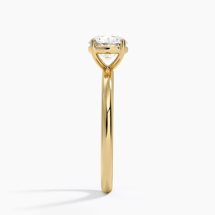 Sydney Perfect Fit 2mm Solitaire Ring Yellow Gold 18k Round Engagement Ring