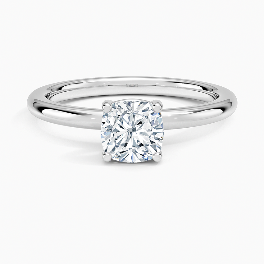 Sydney Perfect Fit 2mm Solitaire Ring Platinum Cushion Engagement Ring