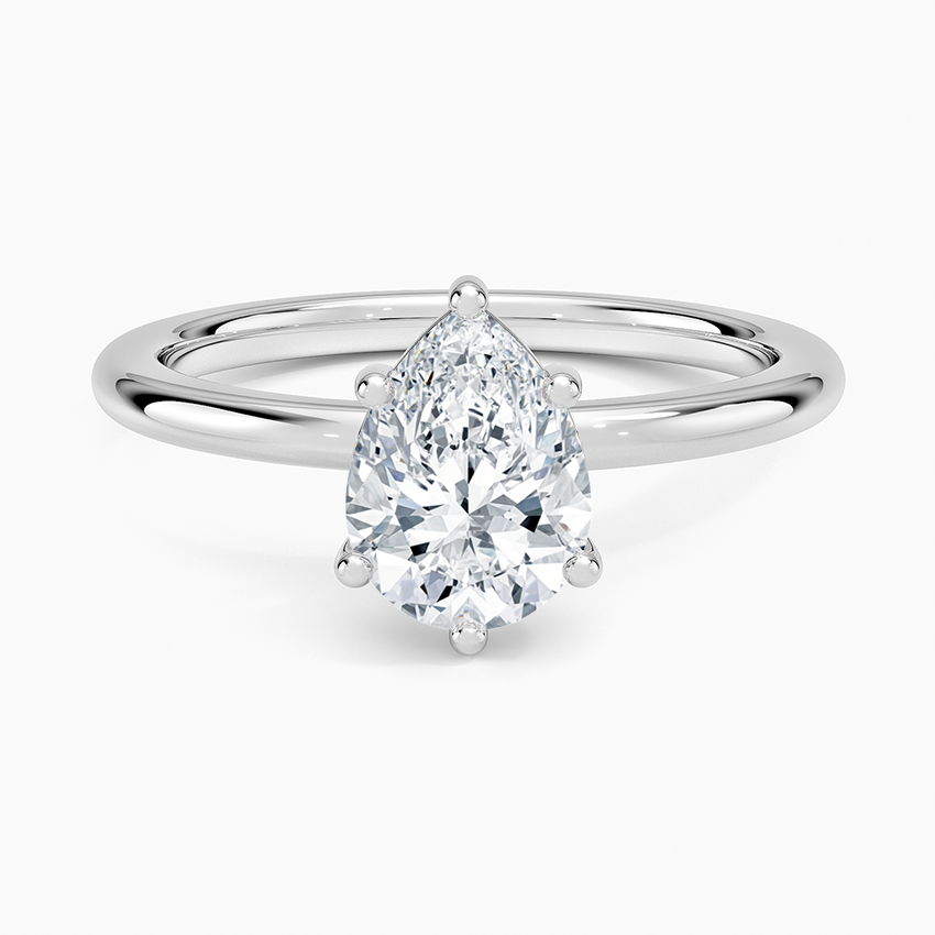 Sydney Perfect Fit 2mm Solitaire Ring Platinum Pear Engagement Ring