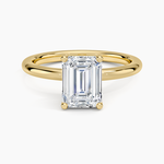 Sydney Perfect Fit 2mm Solitaire Ring Yellow Gold 18k Emerald Engagement Ring