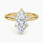 Sydney Perfect Fit 2mm Solitaire Ring Yellow Gold 18k Marquise Engagement Ring