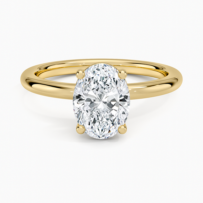 Sydney Perfect Fit 2mm Solitaire Ring Yellow Gold 18k Oval Engagement Ring
