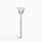 Ballad Three-Quarter Coverage Diamond Ring (1/4 ct. tw.) Platinum Asscher Engagement Ring