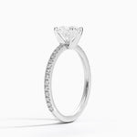 Ballad Three-Quarter Coverage Diamond Ring (1/4 ct. tw.) Platinum Cushion Engagement Ring
