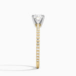 Ballad Three-Quarter Coverage Diamond Ring (1/4 ct. tw.) Yellow Gold 18k Cushion Engagement Ring