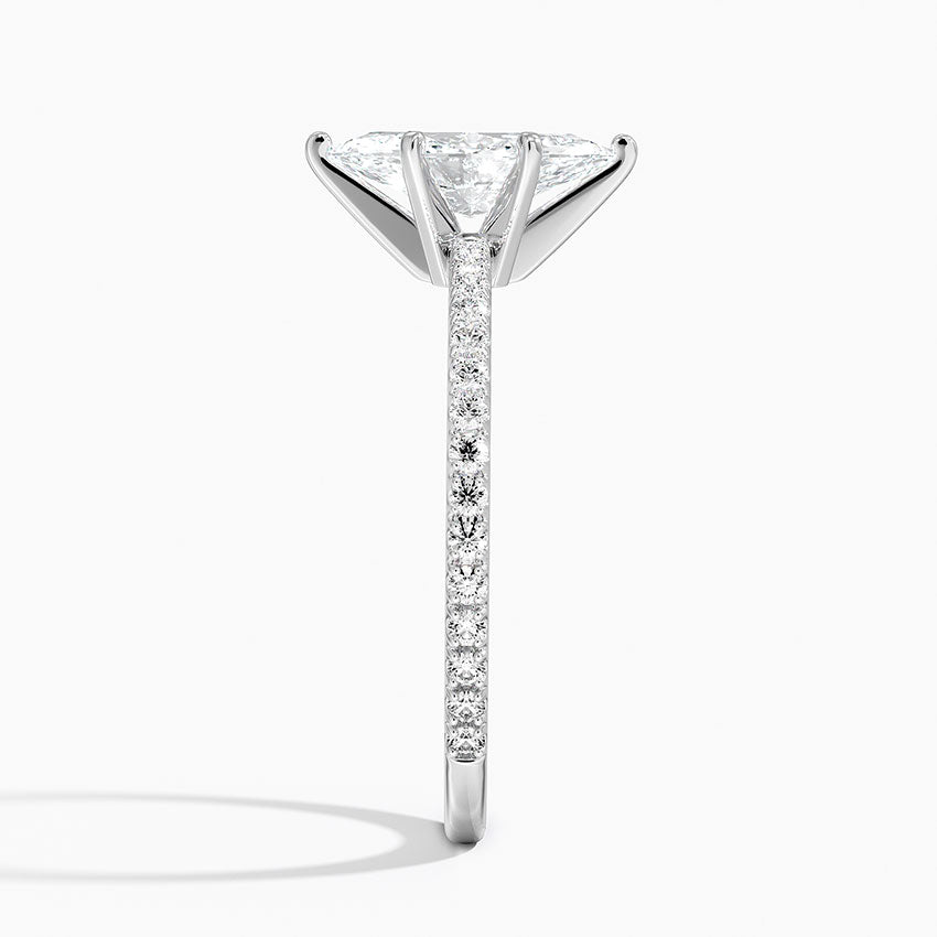 Ballad Three-Quarter Coverage Diamond Ring (1/4 ct. tw.) Platinum Marquise Engagement Ring