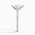 Ballad Three-Quarter Coverage Diamond Ring (1/4 ct. tw.) Platinum Marquise Engagement Ring