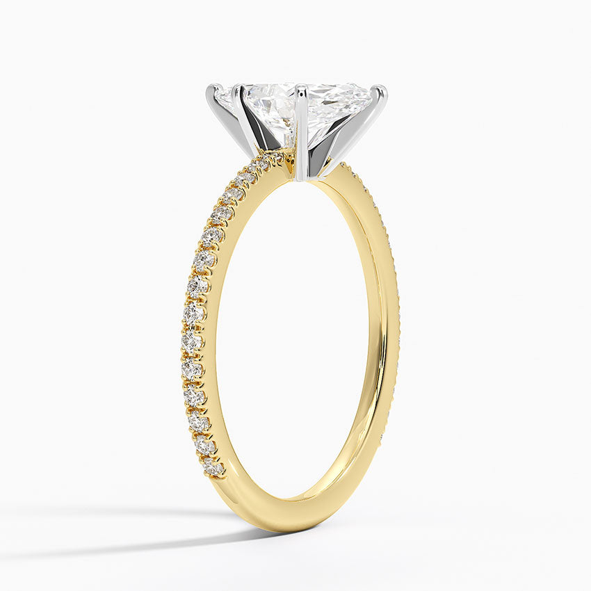 Ballad Three-Quarter Coverage Diamond Ring (1/4 ct. tw.) Yellow Gold 18k Marquise Engagement Ring