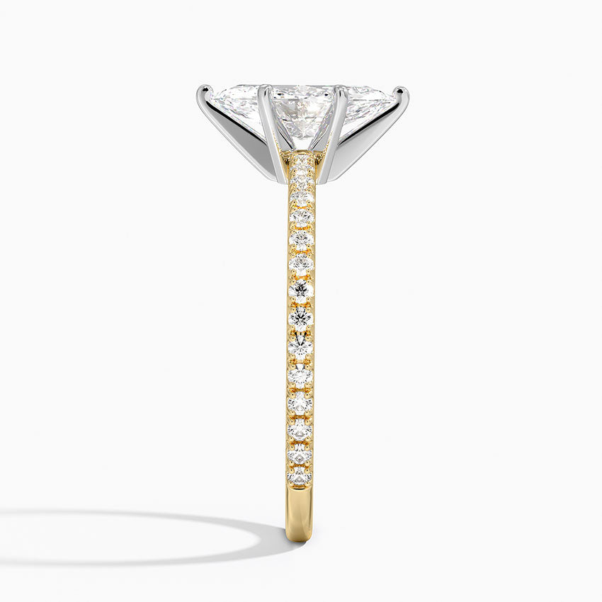 Ballad Three-Quarter Coverage Diamond Ring (1/4 ct. tw.) Yellow Gold 18k Marquise Engagement Ring