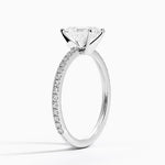 Ballad Three-Quarter Coverage Diamond Ring (1/4 ct. tw.) Platinum Radiant Engagement Ring