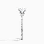 Ballad Three-Quarter Coverage Diamond Ring (1/4 ct. tw.) Platinum Round Engagement Ring