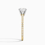 Ballad Three-Quarter Coverage Diamond Ring (1/4 ct. tw.) Yellow Gold 18k Round Engagement Ring