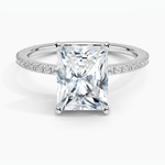 Ballad Three-Quarter Coverage Diamond Ring (1/4 ct. tw.) Platinum Radiant Engagement Ring