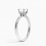 Petal 2mm Solitaire Ring Platinum Asscher Engagement Ring