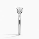 Petal 2mm Solitaire Ring Platinum Asscher Engagement Ring