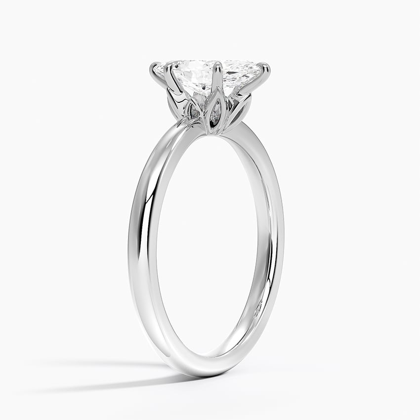 Petal 2mm Solitaire Ring Platinum Marquise Engagement Ring