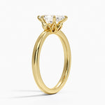 Petal 2mm Solitaire Ring Yellow Gold 18k Marquise Engagement Ring