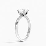 Petal 2mm Solitaire Ring Platinum Princess Engagement Ring