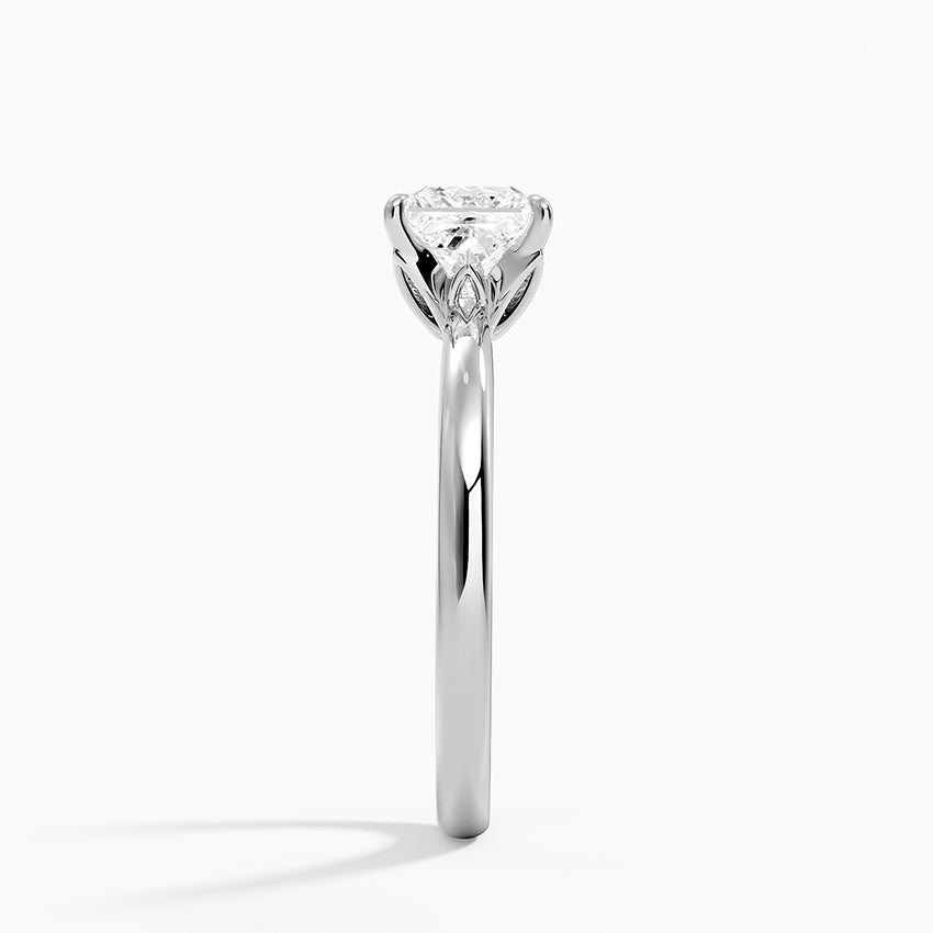 Petal 2mm Solitaire Ring Platinum Princess Engagement Ring