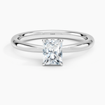 Petal 2mm Solitaire Ring Platinum Radiant Engagement Ring