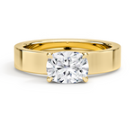 Peyton East-West Solitaire Engagement Ring 18K Yellow Gold CU