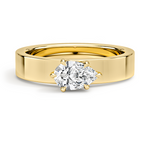 Peyton East-West Solitaire Engagement Ring 18K Yellow Gold PE