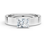 Peyton East-West Solitaire Engagement Ring 18K White Gold RA