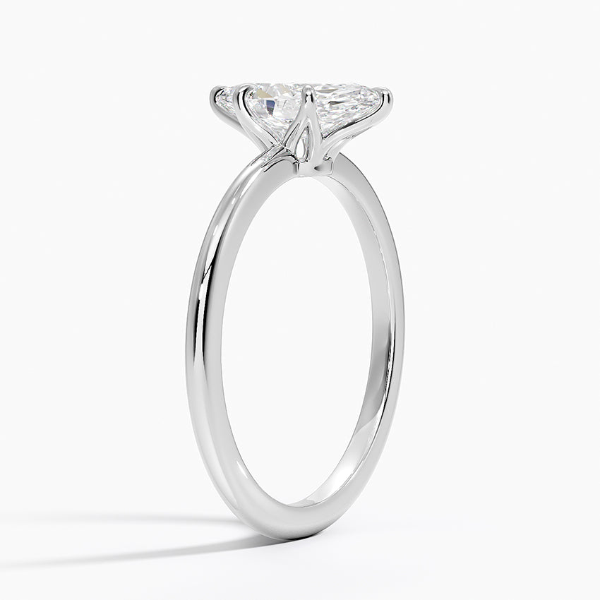 Petite Esme 1.5mm Ring Platinum Marquise Engagement Ring