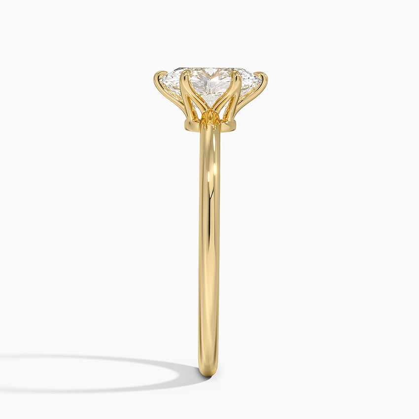 Petite Esme 1.5mm Ring Yellow Gold 18k Oval Engagement Ring