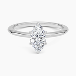 Petite Esme 1.5mm Ring Platinum Marquise Engagement Ring