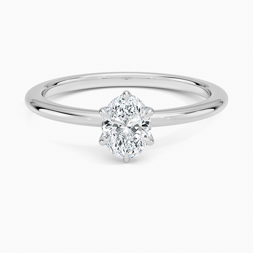 Petite Esme 1.5mm Ring Platinum Oval Engagement Ring
