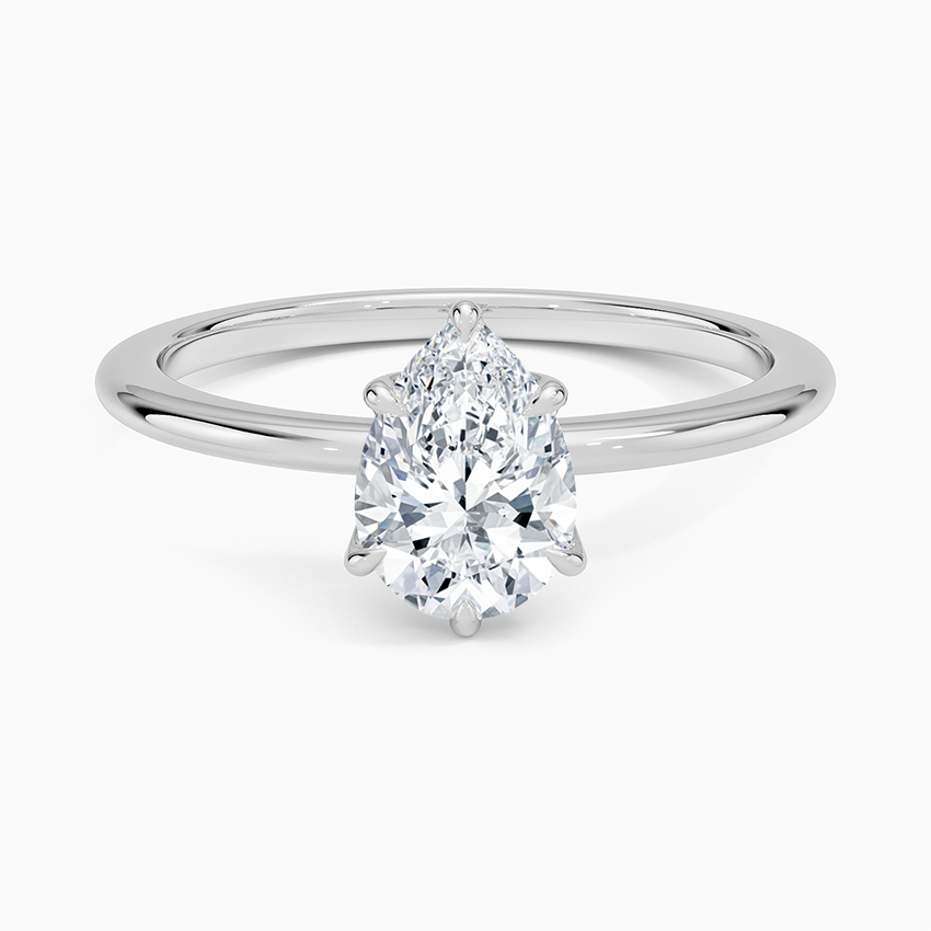 Petite Esme 1.5mm Ring Platinum Pear Engagement Ring