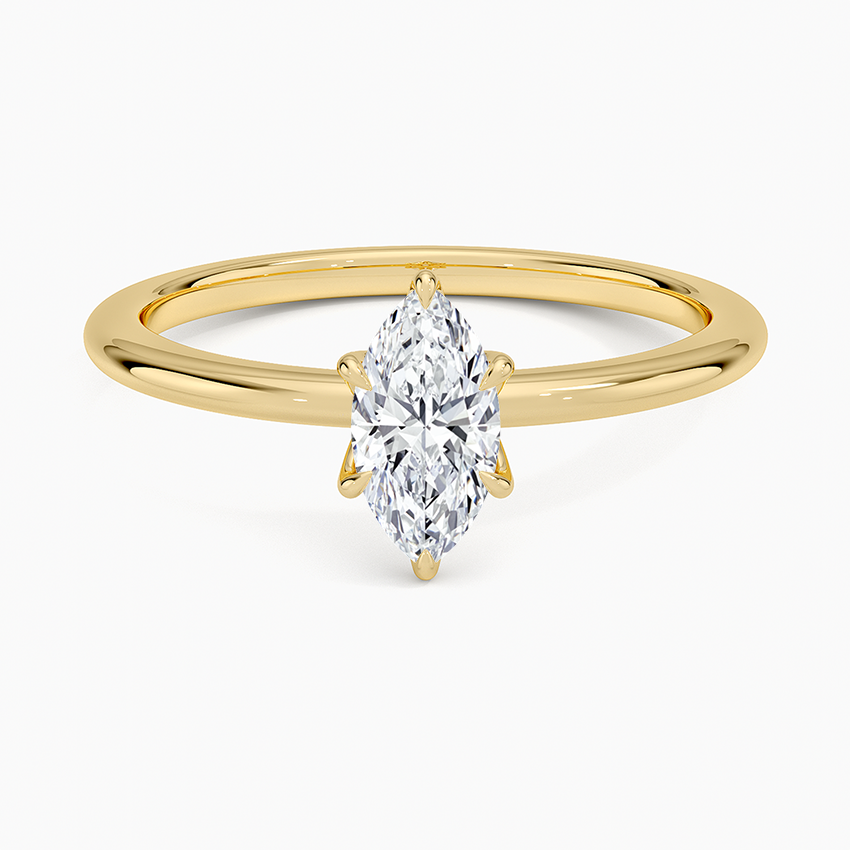 Petite Esme 1.5mm Ring Yellow Gold 18k Marquise Engagement Ring