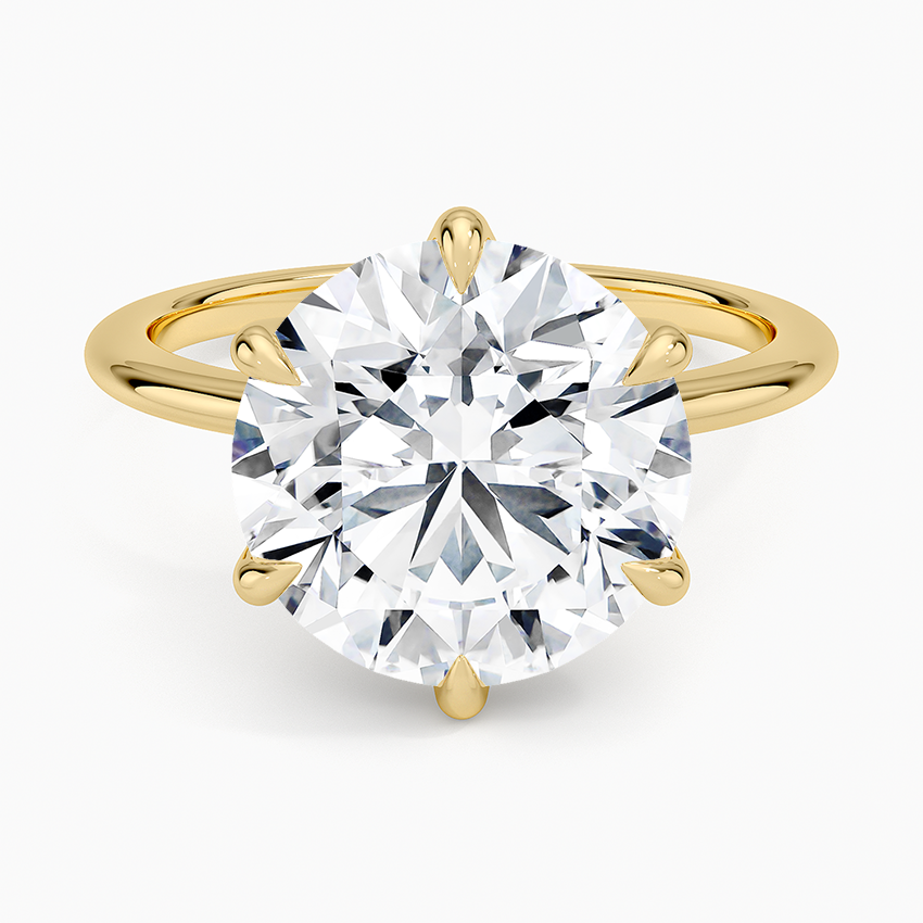 Petite Esme 1.5mm Ring Yellow Gold 18k Round Engagement Ring