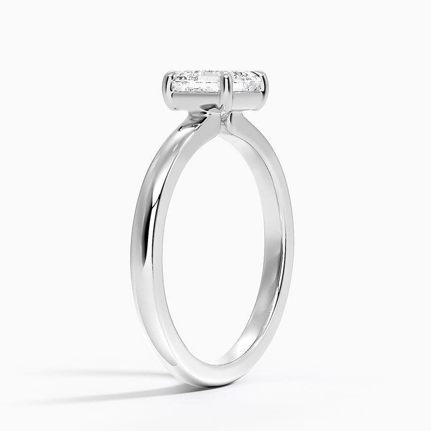 Alice Solitaire Ring Platinum Asscher Engagement Ring