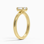 Alice Solitaire Ring Yellow Gold 18k Asscher Engagement Ring
