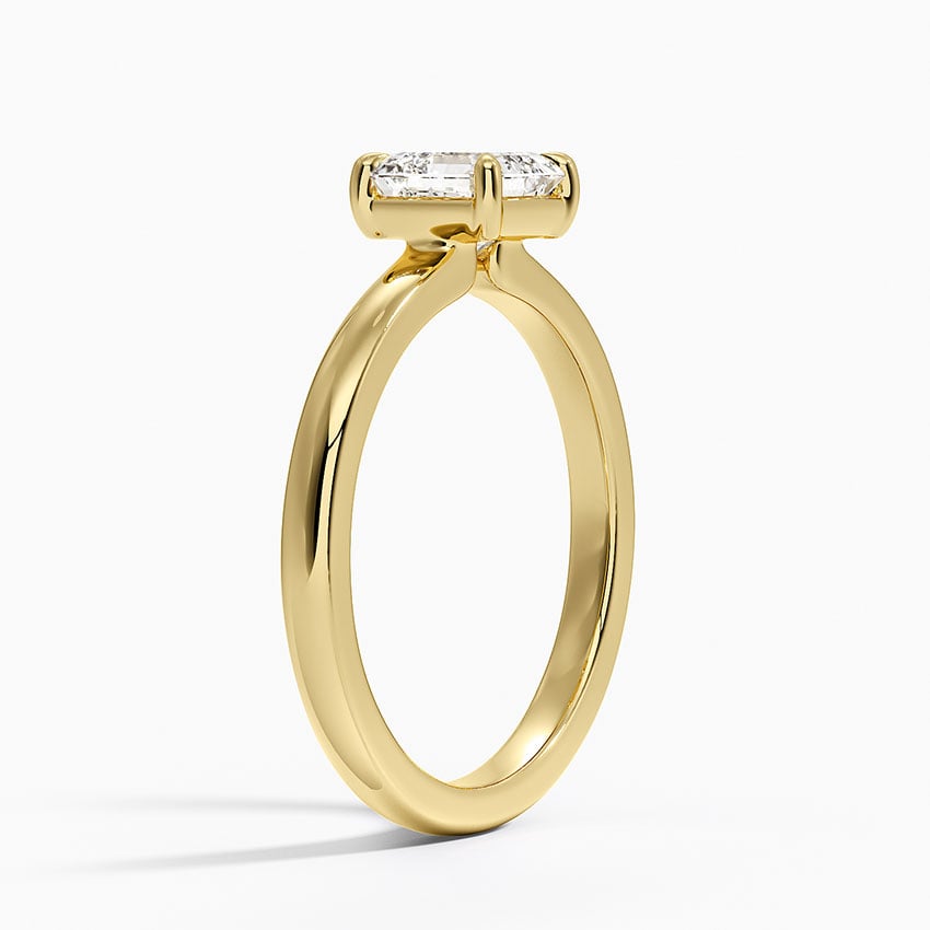Alice Solitaire Ring Yellow Gold 18k Asscher Engagement Ring